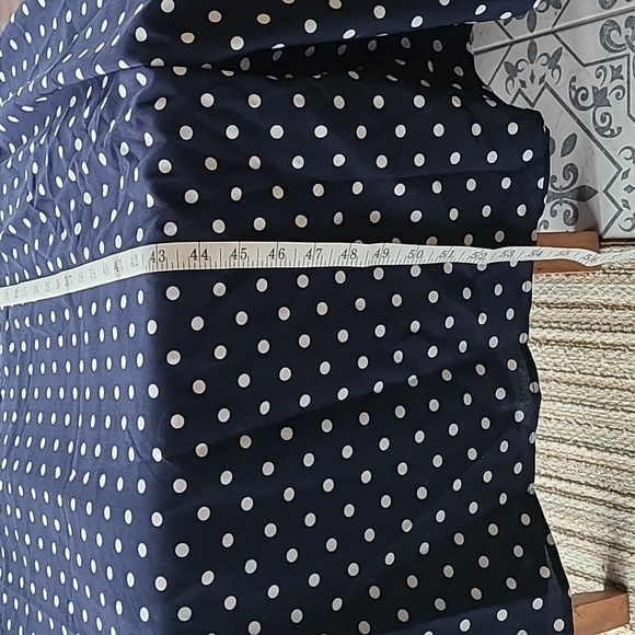 NWT navy and white polka dot maxi dress with long zipper in back - Picture 10 of 11
